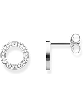 Thomas Sabo Damen-Ohrstecker Kreis Weiß 925 Sterling Silber H1947-051-14