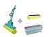 Produktbild Ninja® Wischmop Set, Universal Doppelwringer Wischmop mit Super Saugschwamm, 28 cm Wischbreite, Teleskopstiel bis 135 cm Länge + 10 L Eimer + Ersatz Schwamm