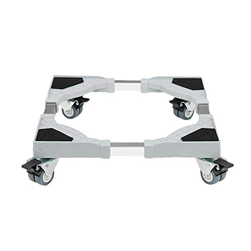 Preisvergleich Produktbild Unbekannt Pro Waschmaschinenfuß Kühlschrankständer Verstellbare bewegliche Basis aus Edelstahl mit 8 Drehrädern mit Bremse