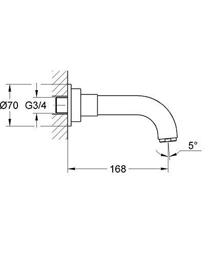 GROHE Atrio Wanneneinlauf, Wandmontage 13139000 - 3