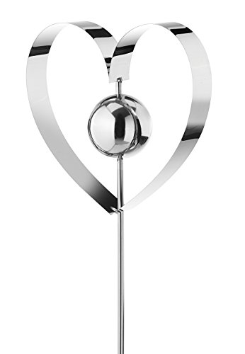 Gartenstecker Gartenstab Edelstahl Blumenstecker Rosenkugel Dekostecker - 3