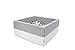 Produktbild Cristal Luxus Bällebad Bällepool Kunstleder Bällebecken Spielbälle Kugelbad Bällchenbad Spielbecken Ball Bällepool 200 Bälle 7 cm TÜV Zertifiziert (Hellgrau-Weiss - Quadrat)