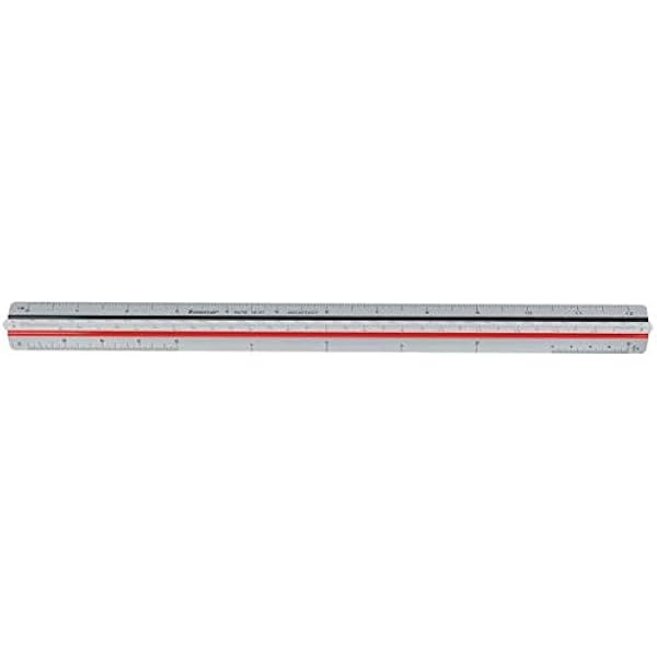 Office Products Staedtler 12Inches Engineer Aluminum Triangular Scale 987M1834BK Postal Scales
