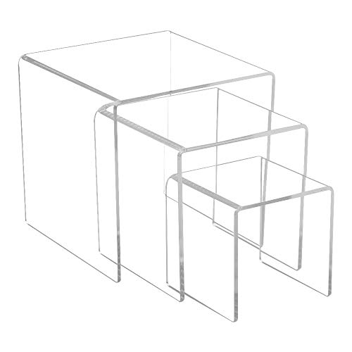 Combination of Life Elevador de acrílico Claro Conjunto de 3 (7.6cm,10.1cm,12.7cm)