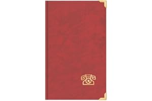 TOPPOINT Telefonbuch Adressbuch ca. DIN A5 mit Messingecken rot