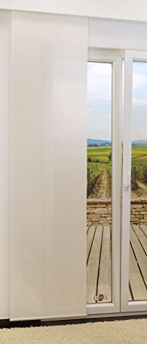 Schiebevorhang von LYSEL® - Plain lichtdurchlässig einfarbig in den Maßen 245 cm x 60 cm beige/creme
