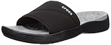 Tipo de tacón: Plano Crocs Reviva Slide W, Zapatos de Playa y Piscina para Mujer, Negro Black 060, 37/38 EU