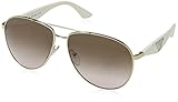 Protective case included Prada 0PR53QS ZVN0A6 60 Gafas de sol, Dorado (Gold/Brown), Unisex-Adulto