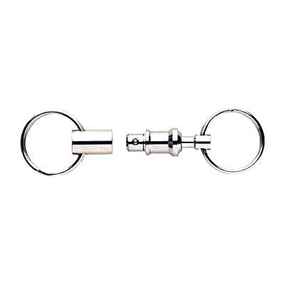 Wedo 26251526 Porte-clés wedo en métal nickelé, séparable en 2 anneaux de ø 2,5 cm-eMBRAYAGE, argent