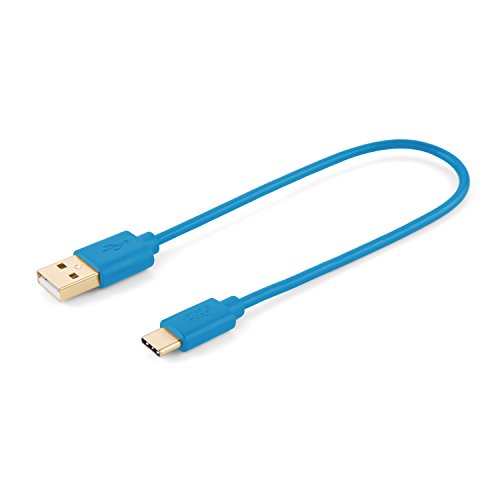 Typ C Kabel, cablecreation 0,25 m kurz usb-c auf Standard USB 2.0 ein Kabel, für MacBook, Nexus 5 x/6P und mehr, Blau [56 K Ohm Widerstand]