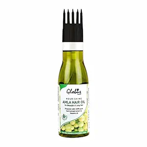 Globus Naturals Nourishing Amla Hair Oil 100ml For Beautiful & Long Hair With Dhaniya, Jamuna, Sesame Oil, Kalonji &Lemon