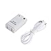 Produktbild HKFV 4800mAh Akku + USB Ladegerät Schwarz Kabel für Xbox 360 Wireless Controller 360 Griff Batterie Austauschbare Batterie Spielekonsole Wireless Controller (White)