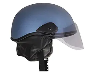 Western Era Stylish Lovable Half Face Helmet for Kids || Baby Safety and Comfort || (3-12 Years) (Blue Metallic Matte)