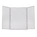 Modern Compact And Portable Tri-Fold Out White Battery Operated Love Heart LED Make Up Cosmetic Vanity Mirror Light