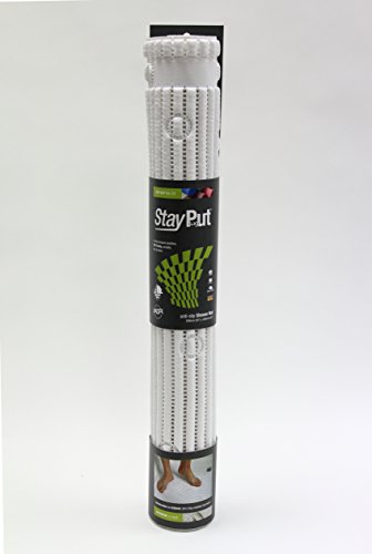 Stay Put rutschfeste Duschmatte, quadratisch – Weiß – 508 x 508 mm - 2