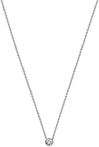 Brilliant Women's Necklace with Pendant 585 White Gold Diamond Star 0.10 ct H/SI D629/W
