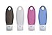 Large Leak Proof Travel Bottles. Set Of Four 3.3oz (98ml) Airport Approved Refillable Squeezable Silicone Bottles With Clear EVA Toiletry Case Mixed