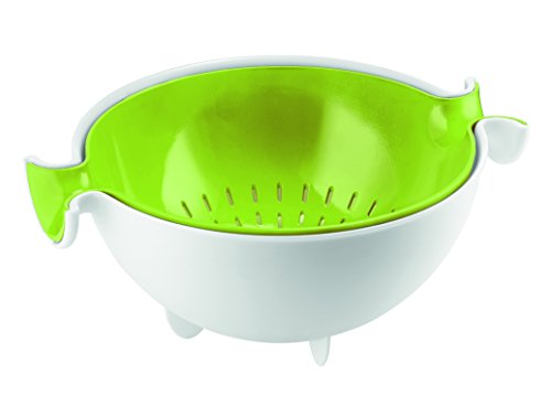 Fratelli Guzzini Kitchen Active Design, Set Abtropfsieb mit Behälter Spin&Drain, PP