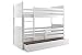 Produktbild Etagenbett RICO 160x80cm, Farbe: Wei, mit Lattenroste und Matratzen (WEI)