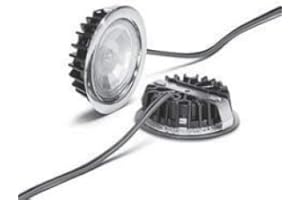 Vossloh-Schwabe Faretto da Incasso a LED per Cappi Aspirazione e Mobili IP54 Ghiere Inox 4K