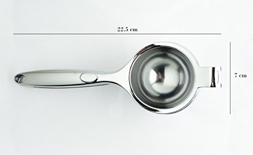 Zitronenpresse edelstahl Limettenpresse Zitruspresse manuell Saftpresse Ideal für die Küche : Würzen Fisch & Fleisch leicht, Krautsalat, bereiten Cocktails und Limonade, Zitrone Tee, Kuchen und Torten Rezepte – Entsafter Orangensaft – passt sich an Orangen , Salat, Obst und Zitrusfrüchte , produziert Zitronensaft schneller und effizienter für ein maximales Ergebnis robust und einfach zu bedienen – Robustem, Korrosionsschutz und Spülmaschinenfest - 4