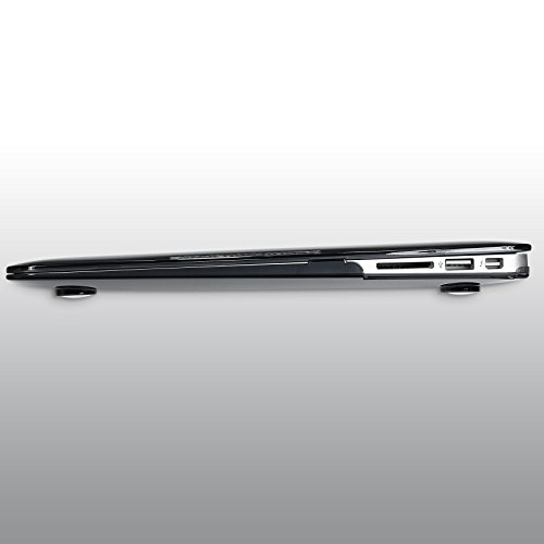 Urcover® Macbook Air 13,3 Zoll Crystal Hard Case | Ultra Slim in Transparent / Schwarz 2 | 360 Grad transparente durchsichtige dünne Komplett Schutzhülle Full Body Hochwertige Laptop Cover Hartschale Tasche Zubehör - 6
