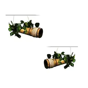 RARE OCEANS Bamboo Hanging Pot for Plant (2)