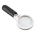 Produktbild Professionelle 3-LED-Licht 45X Handheld Lupe Lesen Karte Zeitung Lupe Schmuck Lupe Einstellbare Vergrößerung (Farbe: Schwarz-Weiß)