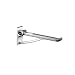 Produktbild Pressalit R3085112 Stützklappgriff anthrazitgrau, Toiletten WC-Aufstehhilfe hochklappbar Stahl-Haltegriff für Senioren, Behinderte (85 cm, 150 kg Belastbarkeit)