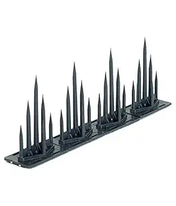 SpikeZone - Bird and Pigeon Spikes, Pigeon Control Spikes with Double Sided Tape (Color - Black, 24 Pieces)