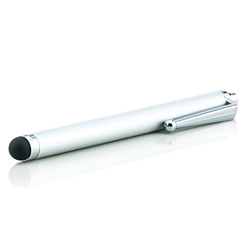 Saxonia Touch Stift Pen Eingabestift Touchpad Touchpen für Berührungsempfindliche Bildschirme von Handy/Smartphone Tablet, Silber