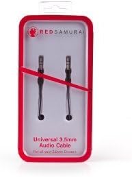 NEW RED SAMURAI UNIVERSAL 3.5mm AUDIO CABLE/Retail Packaging