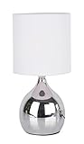 Modern Touch Lamp Lounge Bedside Table Lights Lamps Chrome Finish (White) (Kitchen &amp; Home)