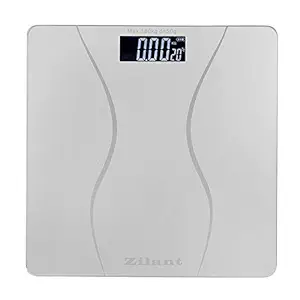 Zilant Digital Electronic LCD Personal Weighing Scale with Advance Step on Technology (PWS-003-Silver)