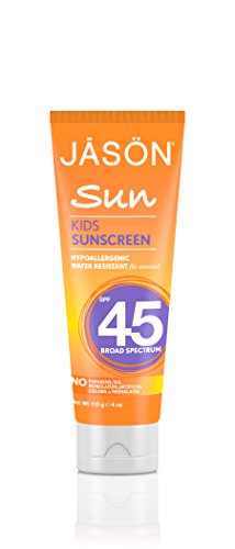 JASON Natural Cosmetics Sunbrellas Natural Sun Care Kid's Block, SPF 45, 4 oz Tubes