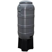 Regentonne Slimline/Rainsaver | anthrazit oder grün | 100 L. | Inkl. Fuß & Hahn (Anthrazit)