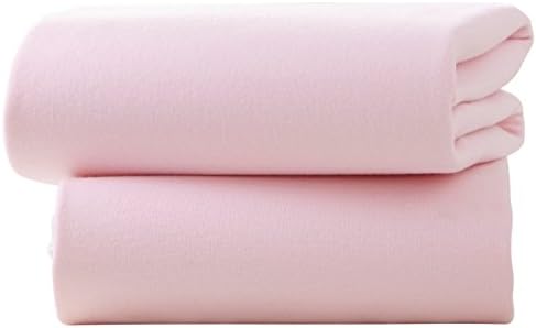 CUTE BABY - 100% COTTON FITTED COT SHEETS X 2 - PINK