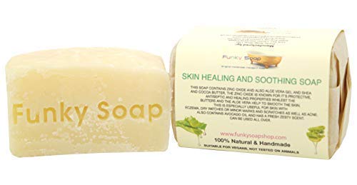 Funky Soap Skin Healing And Soothing Soap 100% Natural Artesanal, 1 Barrita de 120g