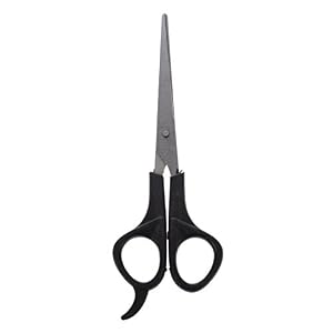 TOOGOO(R)Stainless Steel Blade Black Plastic Handle Hair Scissors 6.7" - Image 2
