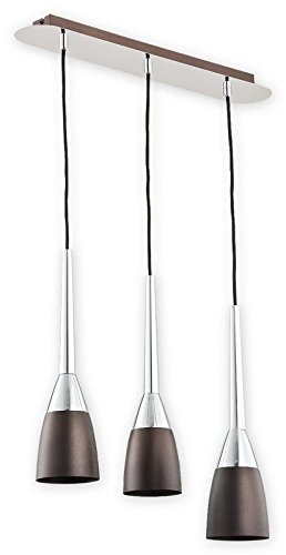 Preisvergleich Produktbild LEMIR Estiva Rost Wenge + Chrom - Deckenlampe Deckenleuchte / O2503 W3 RW