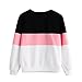 Price comparison product image Riou Women's Winter Warm Tops Long Sleeve Sweatshirt,Women's Long Sleeve Cut Sew Pullover Stripe Hoodie Print Sweatshirt Blouse Top
