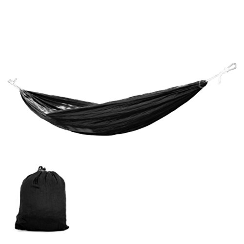 Hang Ematten Mosquito Net Outdoor Indoor Camping Travel 260 * Hangendes Bed Parachute Fabric 145 cm, black