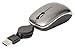 Produktbild Eurosell - Mini Design USB Maus - Computer Laptop PC Notebook - verkabelt Kabel wired einziehbar Kabelaufroller - silber Reisemaus