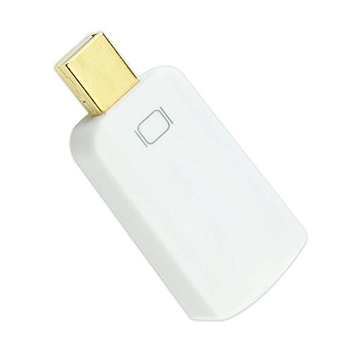DP auf HDMI Konverter – SODIAL(R)Mini Displayport auf HDMI Adapter – Mini DP auf HDMI Konverter Full HD 1080p fuer Apple Macbook, Macbook Pro, Imac, Macbook Air, Mac Mini Laptop – Video- und Audio-uebertragung – Thunderbolt Kompatibel – Weiss - 2