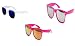 Produktbild 3 er Set Sonnenbrille Nerdbrille Nerd Atzen Brille Weiß Pink Verspiegelt D750