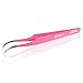 NYK1 Individual Precision Eyelash Tweezers - Pointed, Curved or X Cross in Silver or Pink. Ultimate Strong Highest Quality German Steel made to last