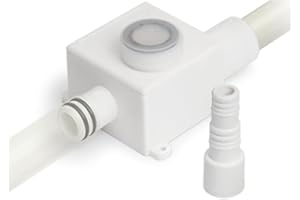 3S SuperSamaStore Sifone Scarico Condensa Anti Odori Orizzontale e Verticale, Sifone Ispezionabile per Tubi Corrugati 16, 18, 20 mm, PVC Compatto, Bianco, Uso Professionale