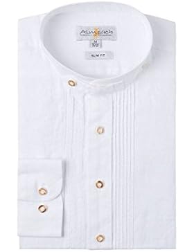 Almsach Herren Trachtenhemd Weiß 002509