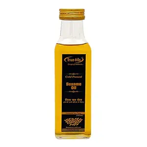 True Oils Natural and Cold Pressed Edible Sesame Oil for Hair, Body, Skin Care, Massage, Cooking (250 ml)