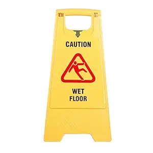 TARGET HYGIENE Yellow Plastic Caution Standing Board - (Wet Floor Sign,Yellow)